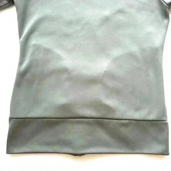 Bench Gray/Yellow Crop Neck Fleece Lined Thumb Hole Athletic Jacket Size M - Picture 12 of 14